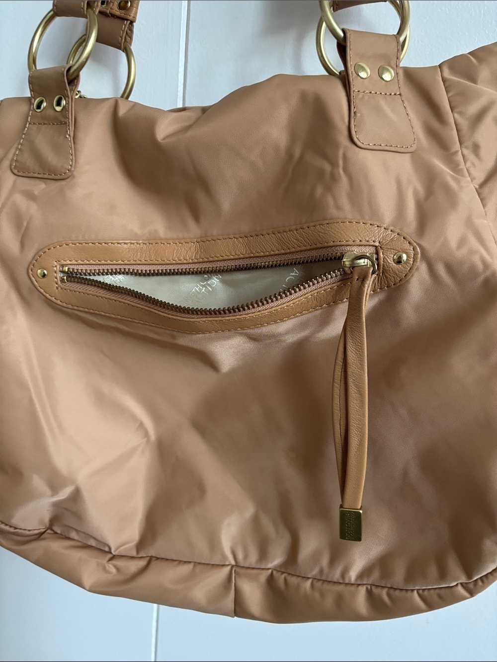 Kenneth Cole Tan Stud-Accent Tote Bag NWOT - Picture 15 of 15